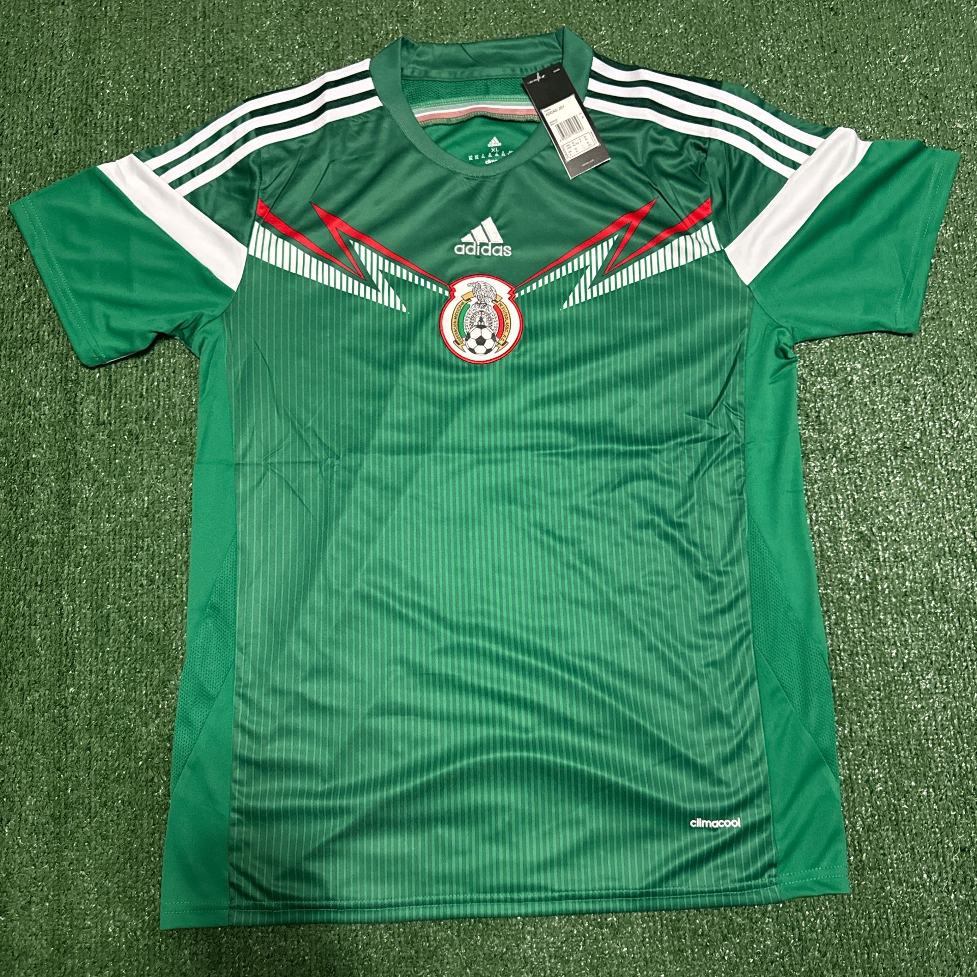Vintage Adidas Retro Mexico National Team 2014 World Cup Home Soccer Jersey 