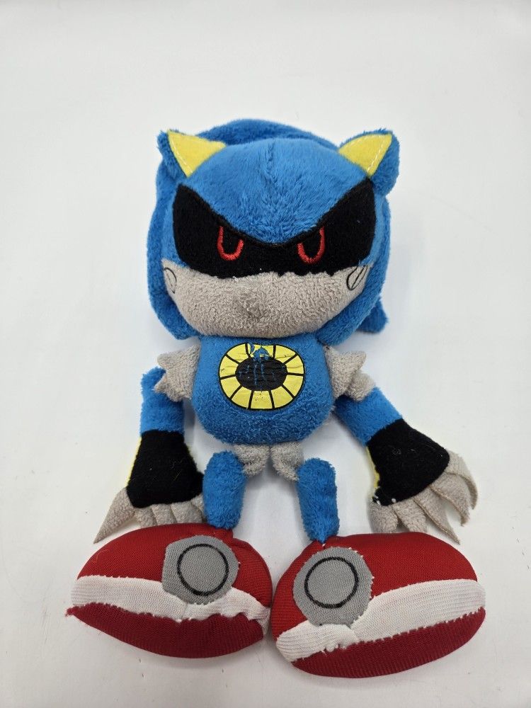 RARE SONIC THE HEDGEHOG 8 INCH CLASSIC METAL SONIC PLUSH SOFT TOY JAZWARES 2011
