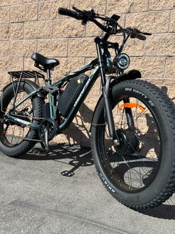 52V/1500w x2 Motors(3000W Total) /Dual Motor) Electric Mountain E-Bike, Fat Tire 26x4.0, XXL 32ah Battery