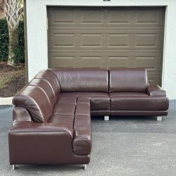 Sofa/Couch Sectional - Real Leather - Delivery Available 🚛