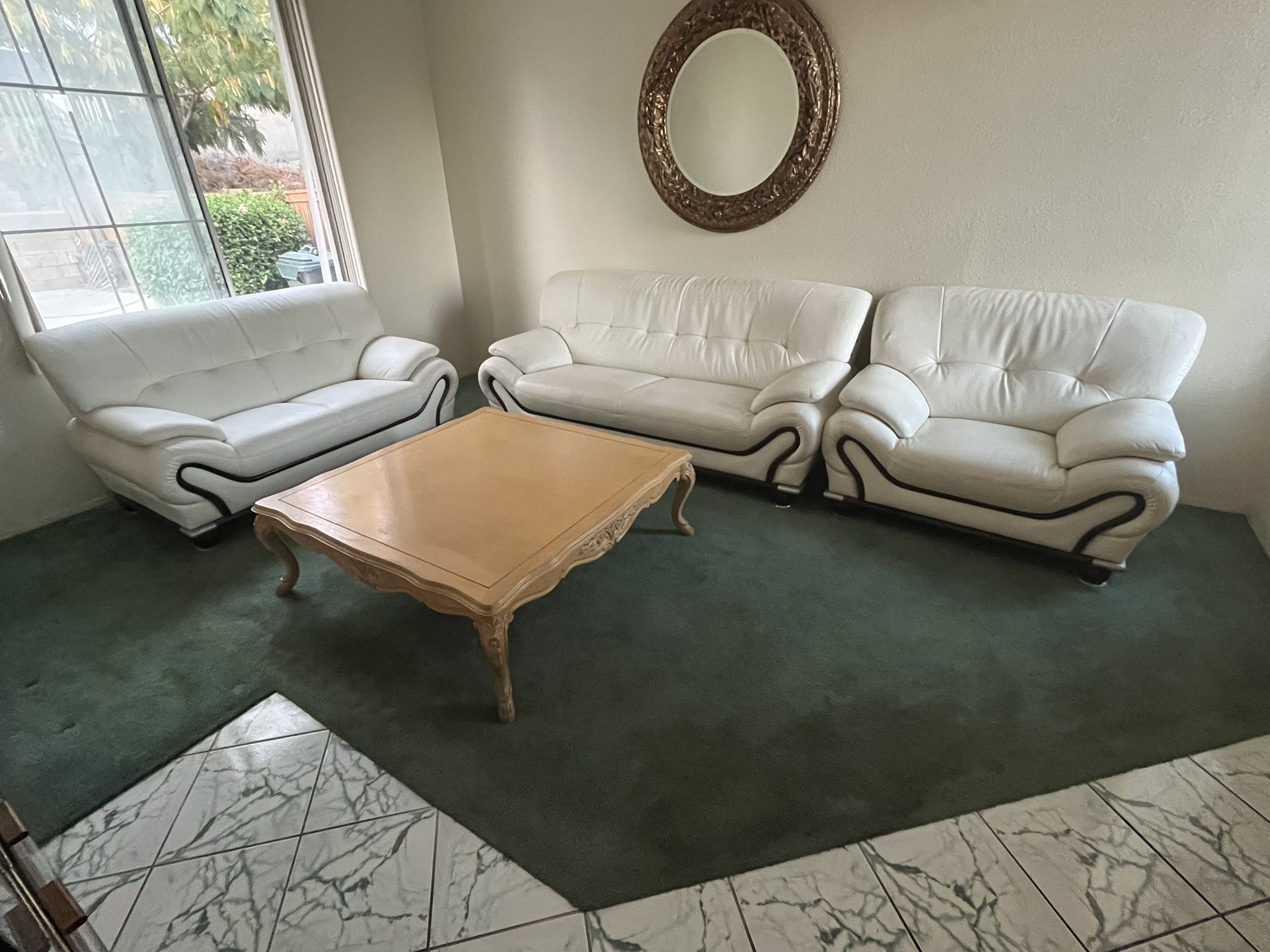 White Leather Couches
