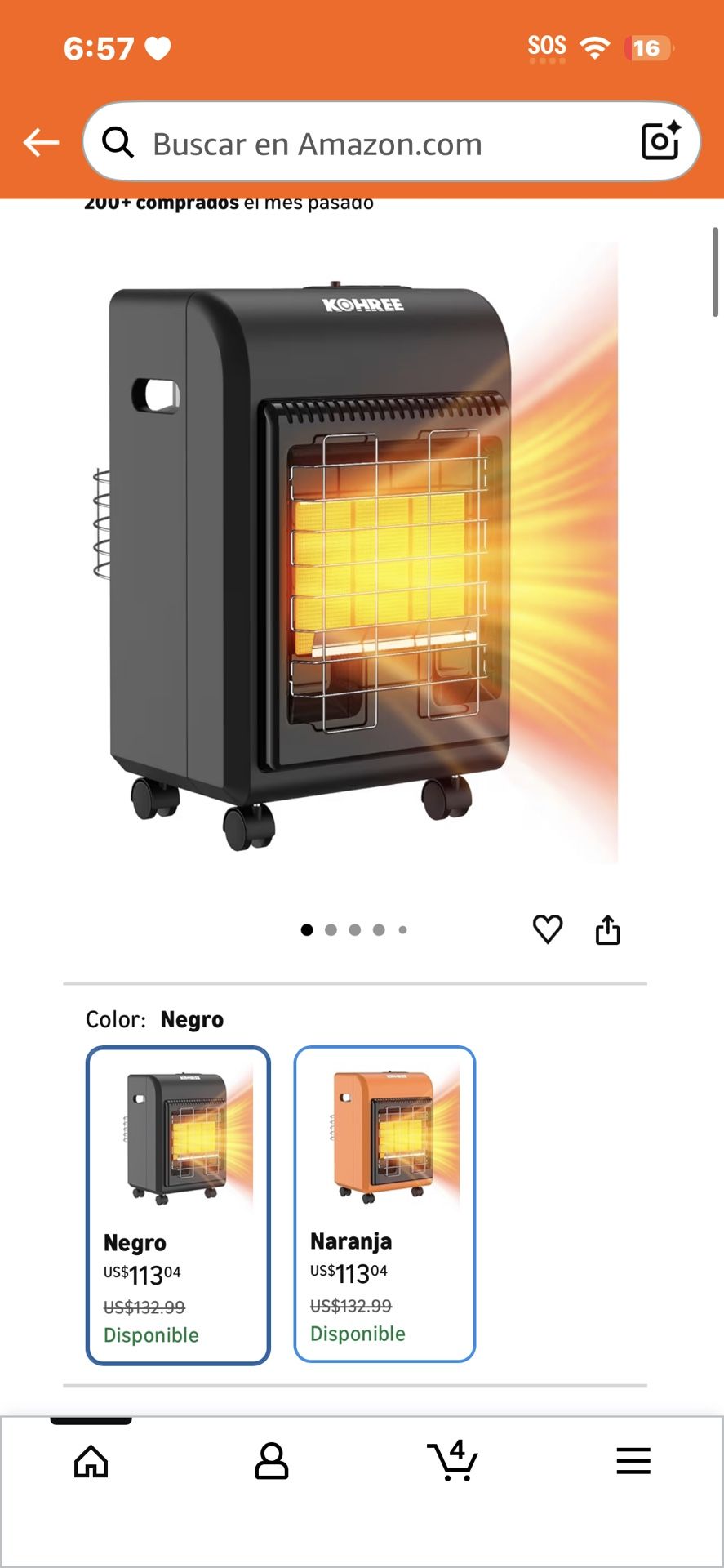 🔥 Calentador de Propano Kohree – Portátil 18,000 BTU 🔥