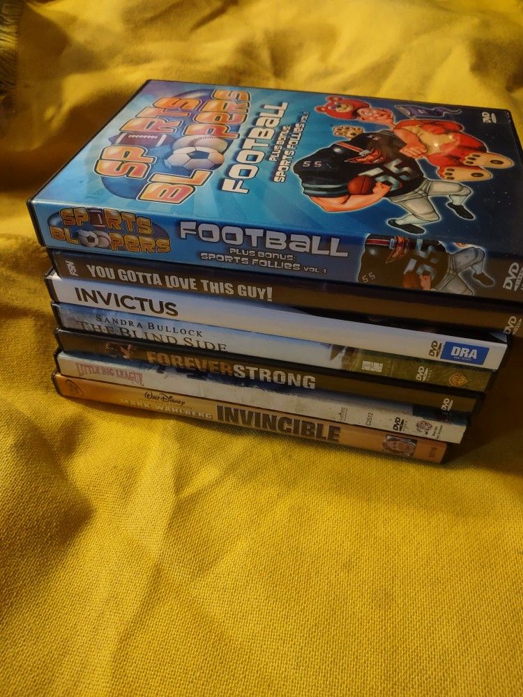 8 Sports Movies DVDs Work Great Will Not Separate