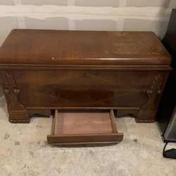 Rustic Wood Chest With Lock