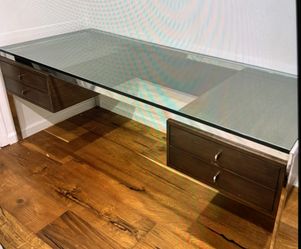 executive glass top desk