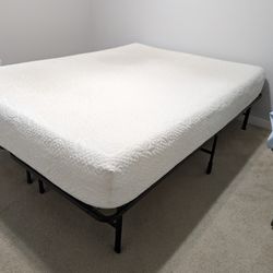 Queen size mattress with metal frame