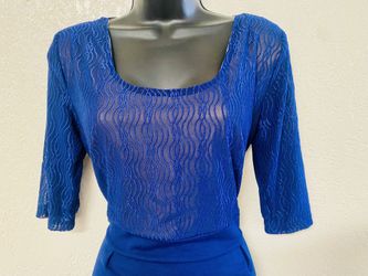 HOMEYEE, Blue Bodicon Dress, Size 12