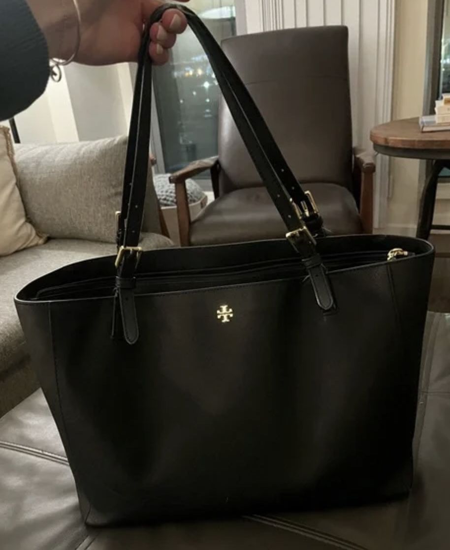 Authentic Tory Burch York Shopper Saffiano Leather Tote