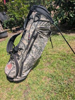 PING Hoofer Vantage Golf Stand Bag Digital Camo USA Flag Dual Strap Carry