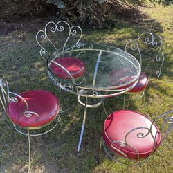 Authentic Vintage Ice Cream Table Set