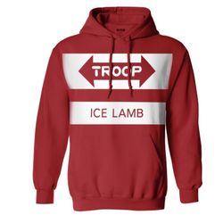 NEW IN BAG TROOP ICE LAMB HOODIE RED/WHITE Size 2XL New with tags and in bag -
