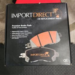 Import Direct Front Low-Metallic Brake PadsImport Direct brake pads are designed and engineered as a factory-matched replacement for European and Asia