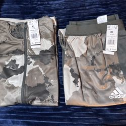 Adidas Camo Track Suit Including Hoodie 