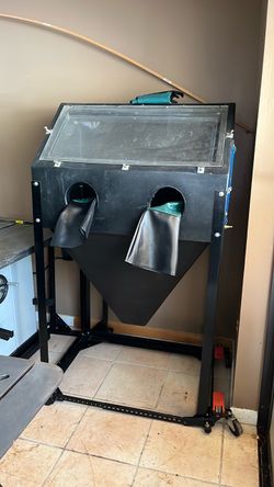 Sandblast Cabinet with Stand and Gloves