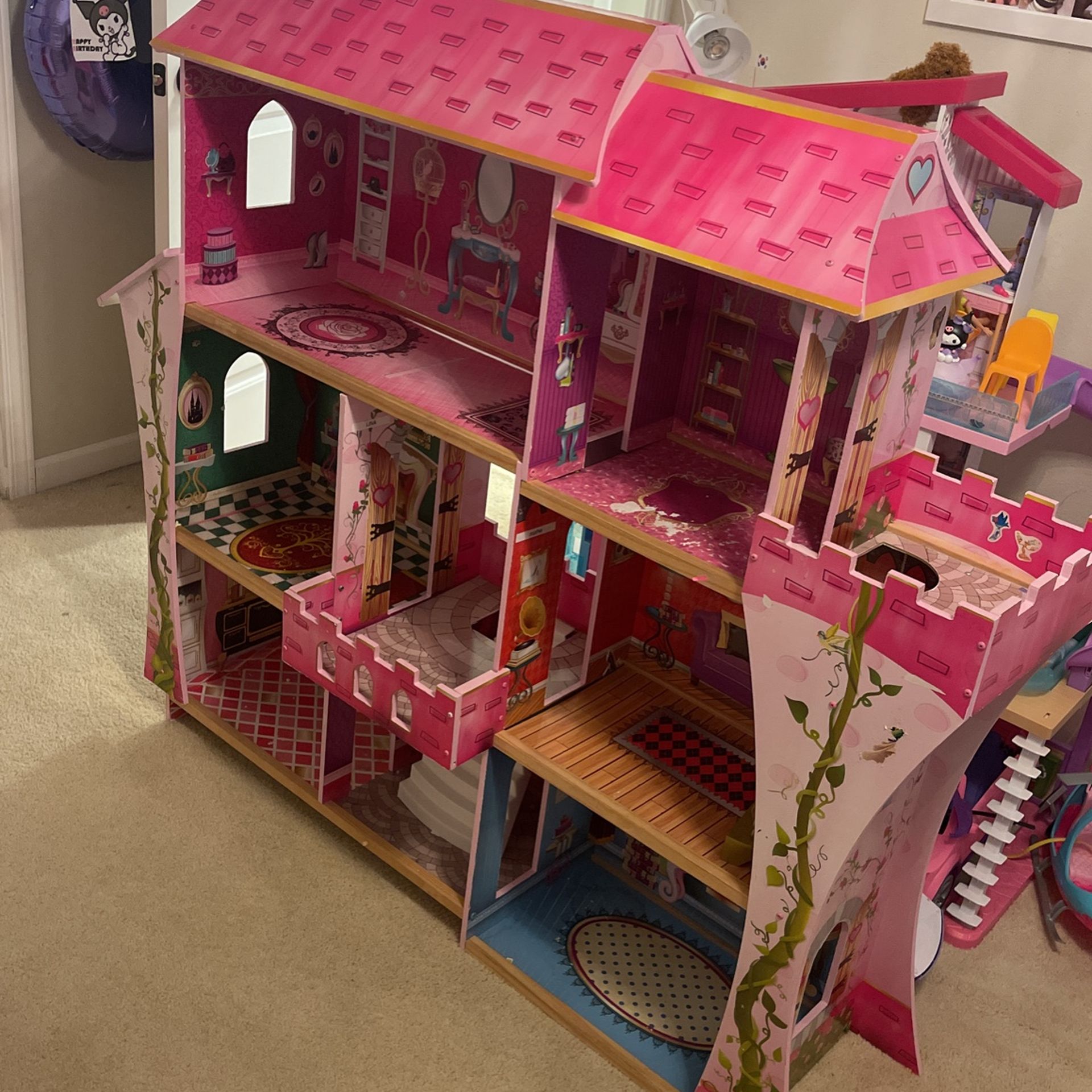 Girls Large Play Doll House 