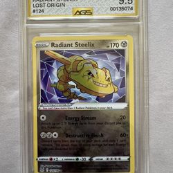 Radiant Steelix 124/196 Ultra Rare Lost Origin Pokemon TCG NM + CGC 9.5