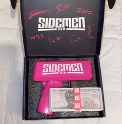 Youtooz X Sidemen U.K. Group custom vintage money gun With Signatures printed