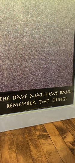 1993 Original Dave Matthews Band Remember Two Things Stereogram Poster – Sealed