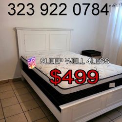 NEW  QUEEN BED FRAME AND MATTRESS 