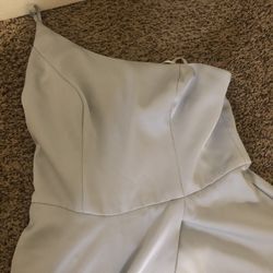 David's Bridal One-Shoulder Front-Slit Long 2 NWT 