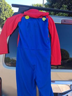 Mario Halloween Costume Jumpsuit with Hat