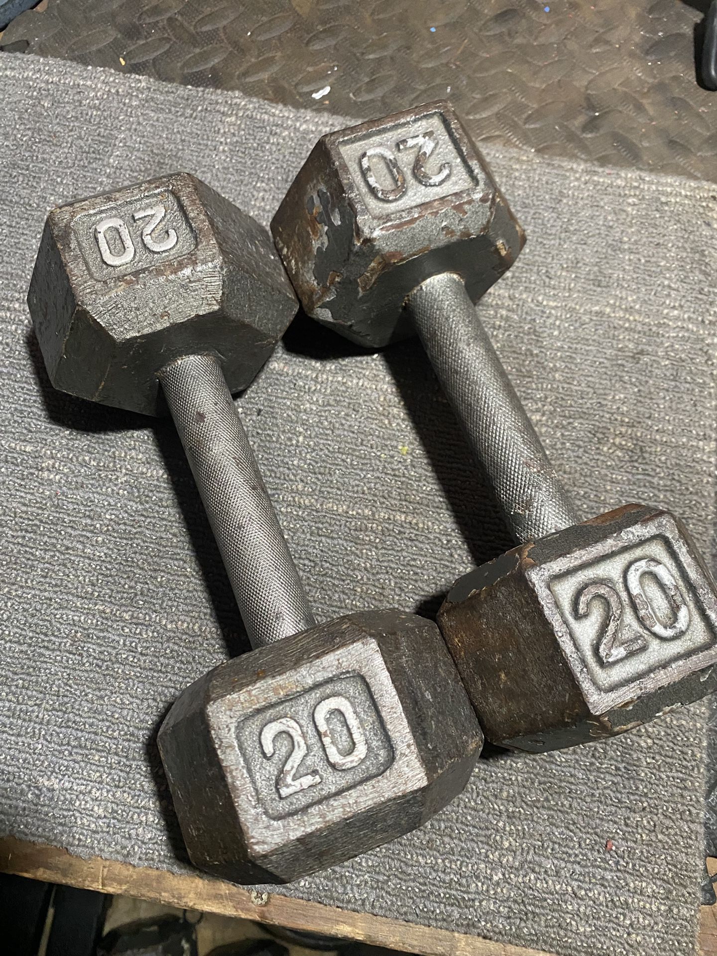 Pair Of 20 Lb Dumbbells