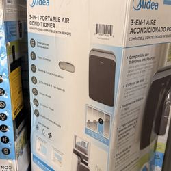 Midea 12,000 BTU ASHRAE (8,000 BTU DOE/SACC) Portable Air Conditioner, Cools up to 350 Sq.Ft., with Dehumidifier & Fan mode, Control with Remote, Amaz