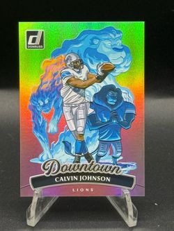 2025 Donruss Optic Downtown Prizm #4 Calvin Johnson (Case Hit)