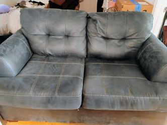 Blue love seat
