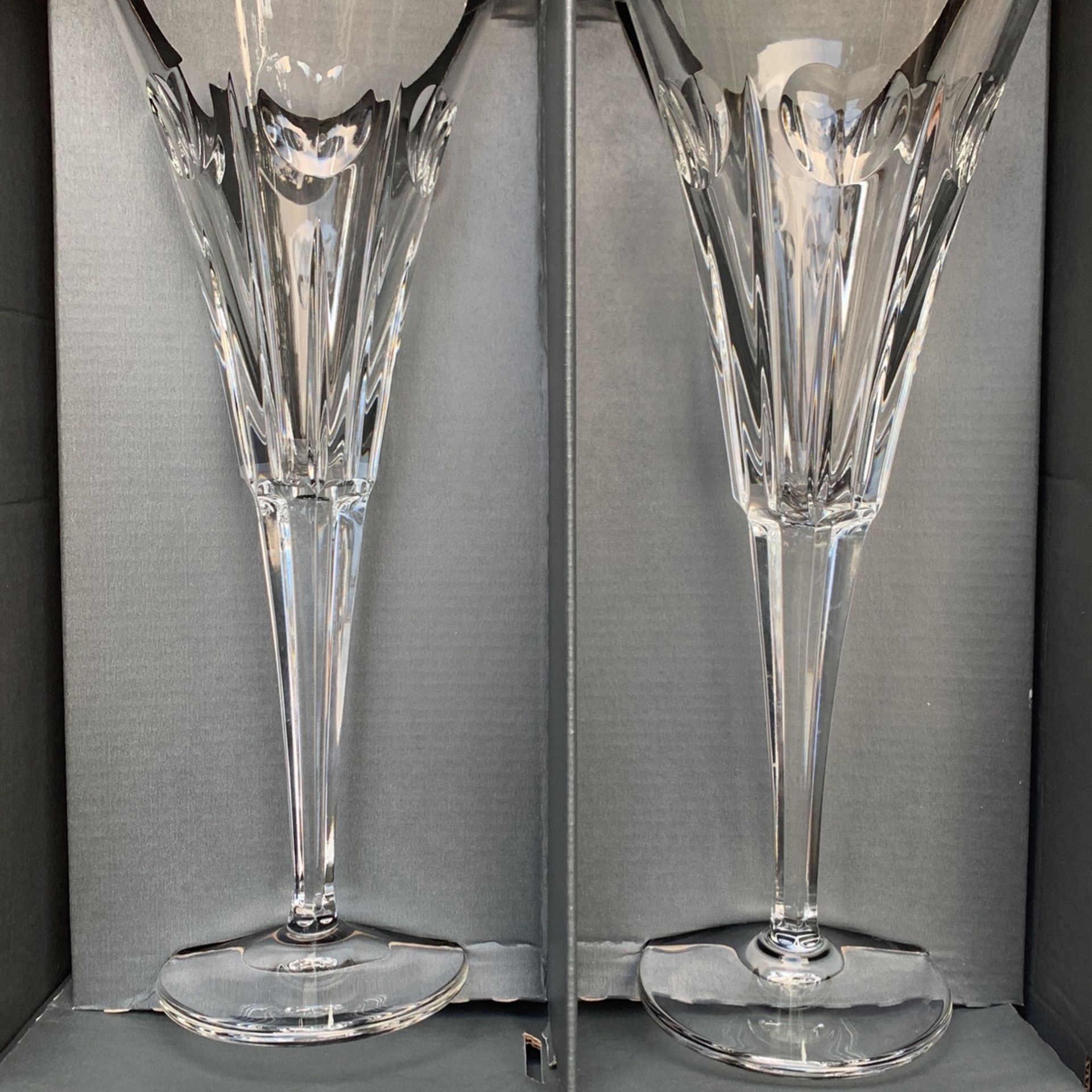 Waterford Crystal Limited Ed. Millenium “Love” Champagne Flutes