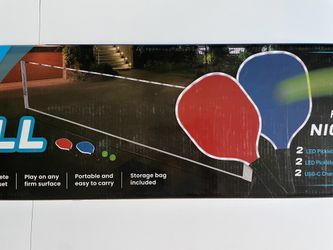 LED Pickleball Set (Net and Paddles)