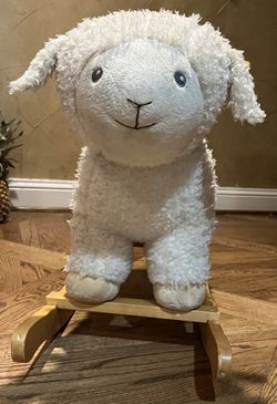 Sheep Rocker With Wooden base Clean And desinfected Very Good Condition $18