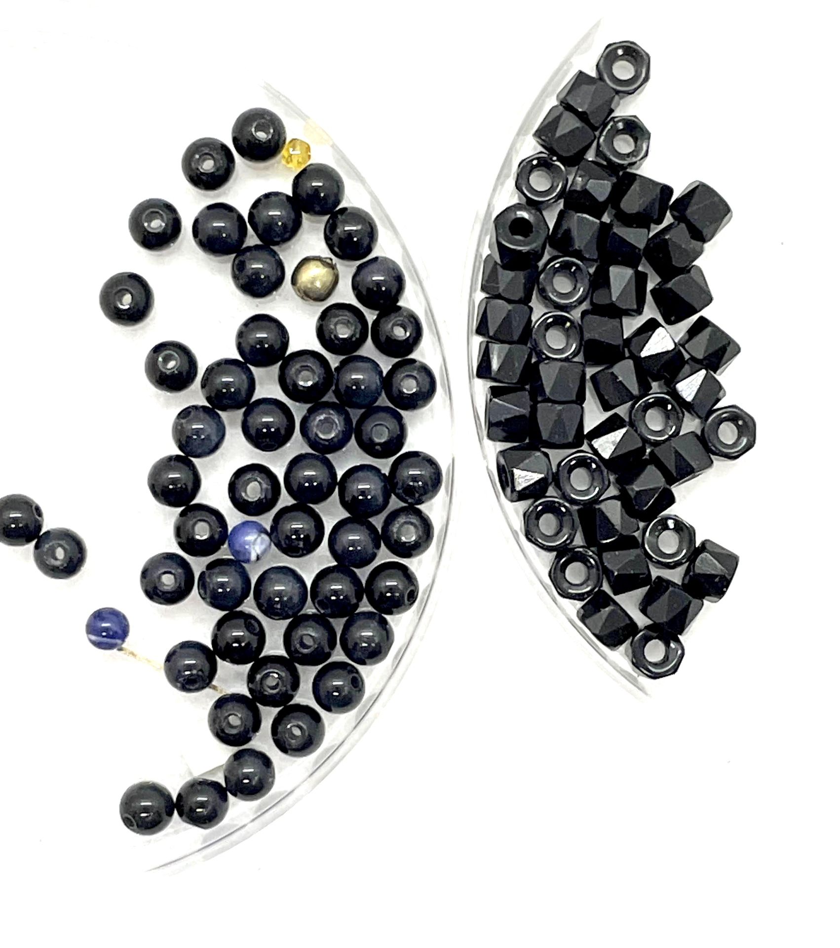 Mixed Lot Of Black Beads