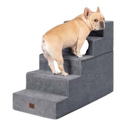5 Step Firm Foam Pet Stairs & Bed for Dog & Cat
