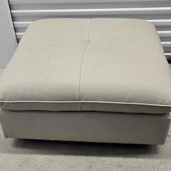 Beige Leather Ottoman $40 OBO.