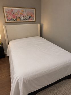 Upholstered Wingback Bed Frame
