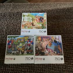 750 Piece Buffalo "Dog Days" Puzzles
