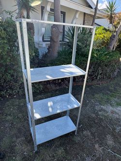 4-Tier Galvanized Metal Storage Shelf