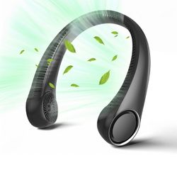Portable Neck Fan, Hands Free Bladeless Fan, 360° Cooling Personal Fan,Wearable Quiet Fan for Outdoor Indoor, Birthday Gifts for Men Women Mom Dad, 40