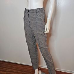 silence + noise Black and White Gingham Checkered Pants Size 4 Highwaist