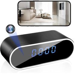 Hidden Camera Spy Cameras with Video, 2 in 1 Clock Hidden Camera Live Feed WiFi with app, Motion Detection Full HD 1080P Wireless Nanny Cam with Night
