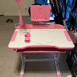 Kids Height Adjustable Desk With Chair