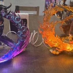 Demon Slayer Figures Yoriichi And Michikatsu With Led Lights 