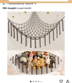 New Set of 2 Gray Toy Hammocks for Stuffed Animals Please Read Post Before Messaging