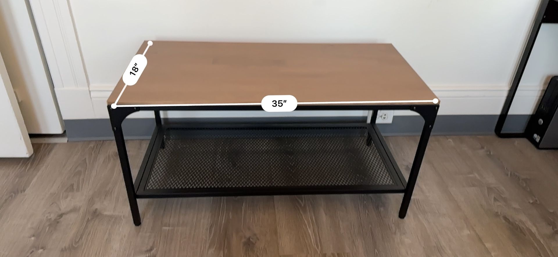 Excellent Condition Metal and Wood Coffee Table Light Weight But Sturdy