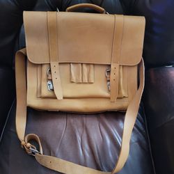 European Natural Leather Messenger Business Briefcase Crossbody Shoulder Bag.