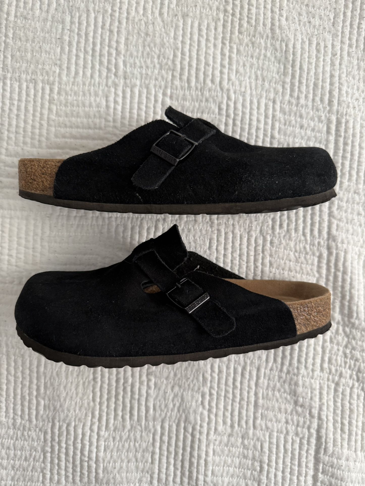 Boston Birkenstock Black Suede Size 42