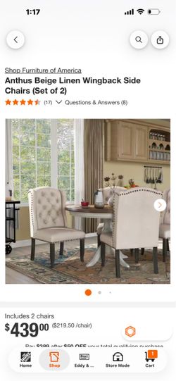 Wing back chairs (2)