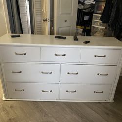 White Wood Dresser 