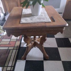 Antique Table, Bricks/papers, Metal Dog Kennel/crateh